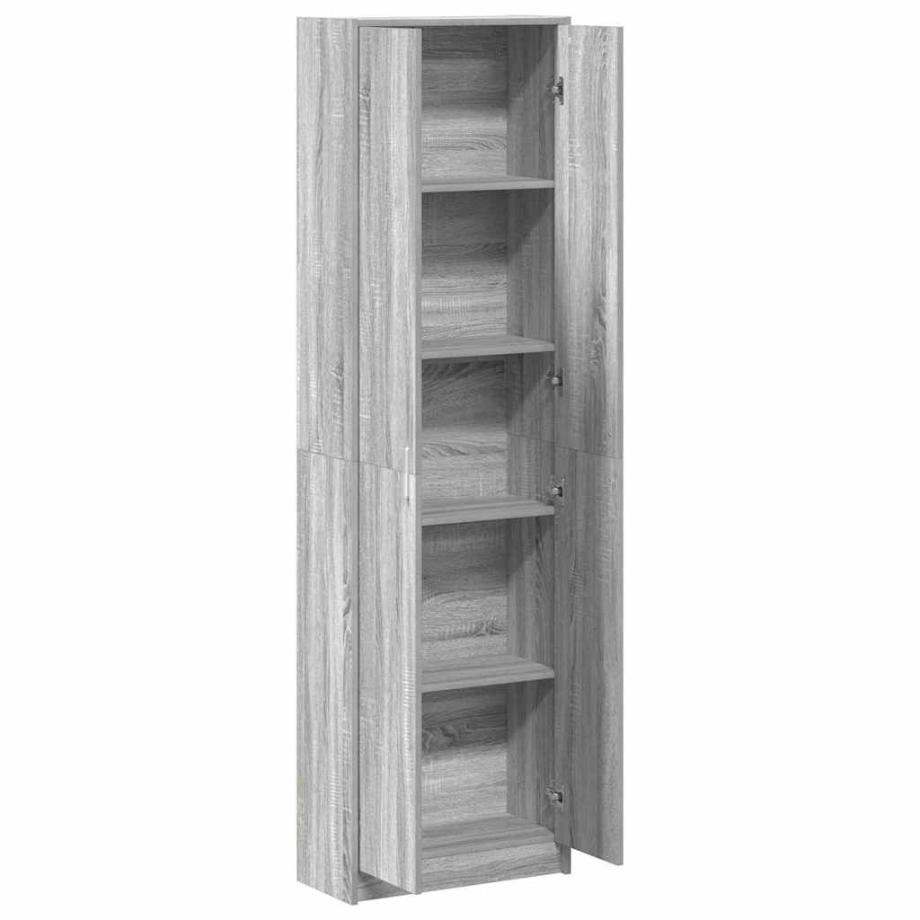 Garderobeskab Grå sonoma-eg 55 x 25 x 189 cm Konstrueret træ