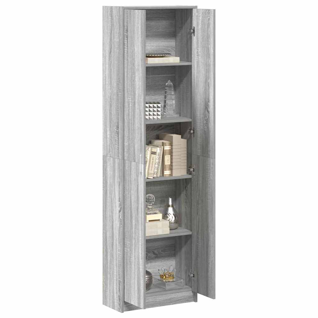 Garderobeskab Grå sonoma-eg 55 x 25 x 189 cm Konstrueret træ
