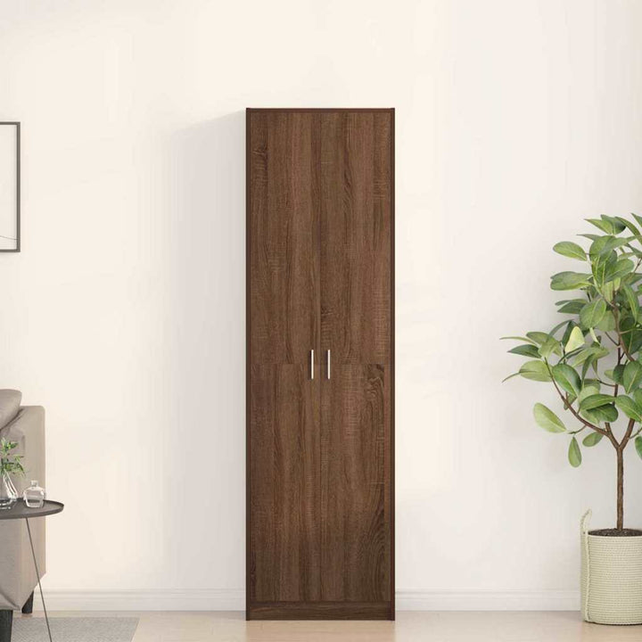 Garderobeskab med dør Brun eg 55 x 25 x 189 cm Konstrueret træ
