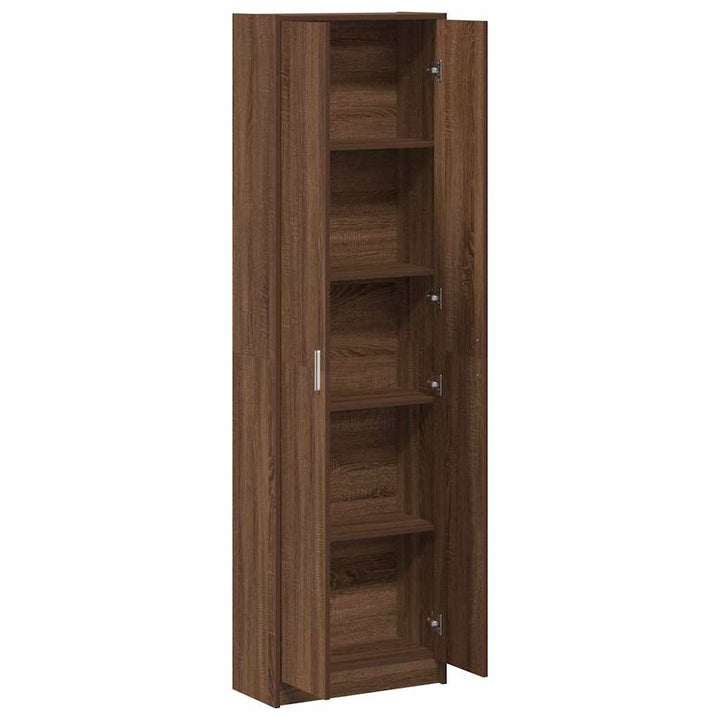 Garderobeskab med dør Brun eg 55 x 25 x 189 cm Konstrueret træ