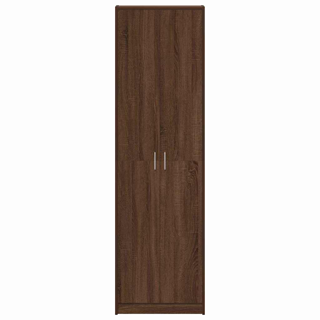Garderobeskab med dør Brun eg 55 x 25 x 189 cm Konstrueret træ