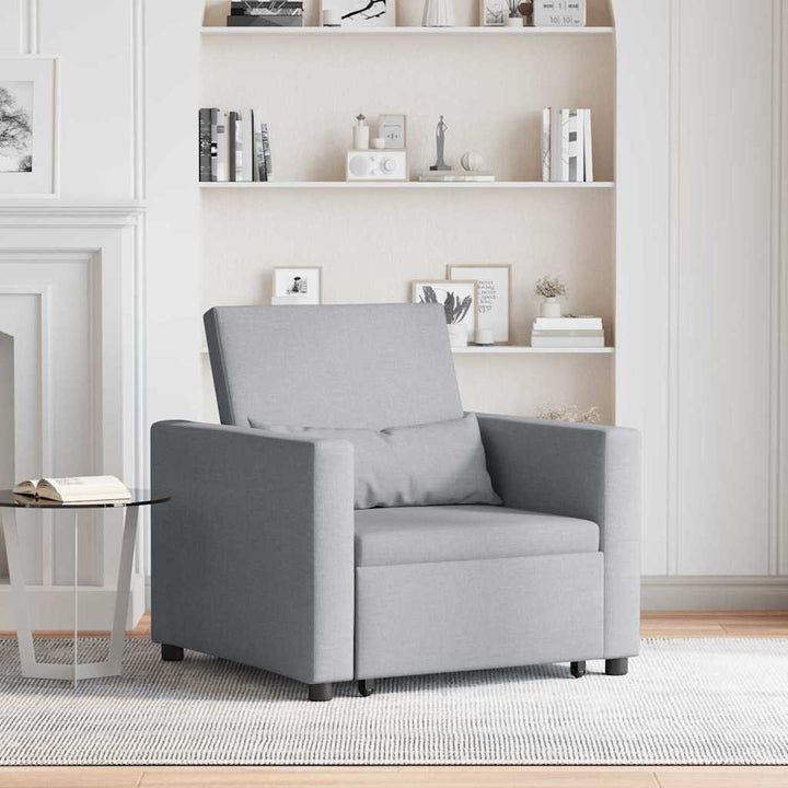 Enkelt Sofa Seng med hjul Lysegrå 90 x 165 x 87 cm Stof