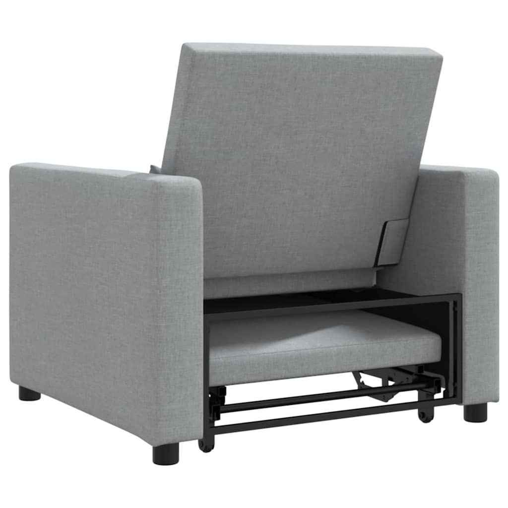 Enkelt Sofa Seng med hjul Lysegrå 90 x 165 x 87 cm Stof