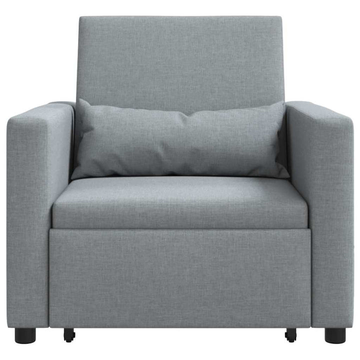 Enkelt Sofa Seng med hjul Lysegrå 90 x 165 x 87 cm Stof