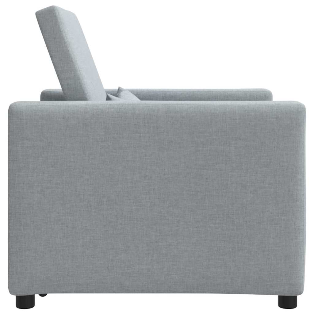 Enkelt Sofa Seng med hjul Lysegrå 90 x 165 x 87 cm Stof