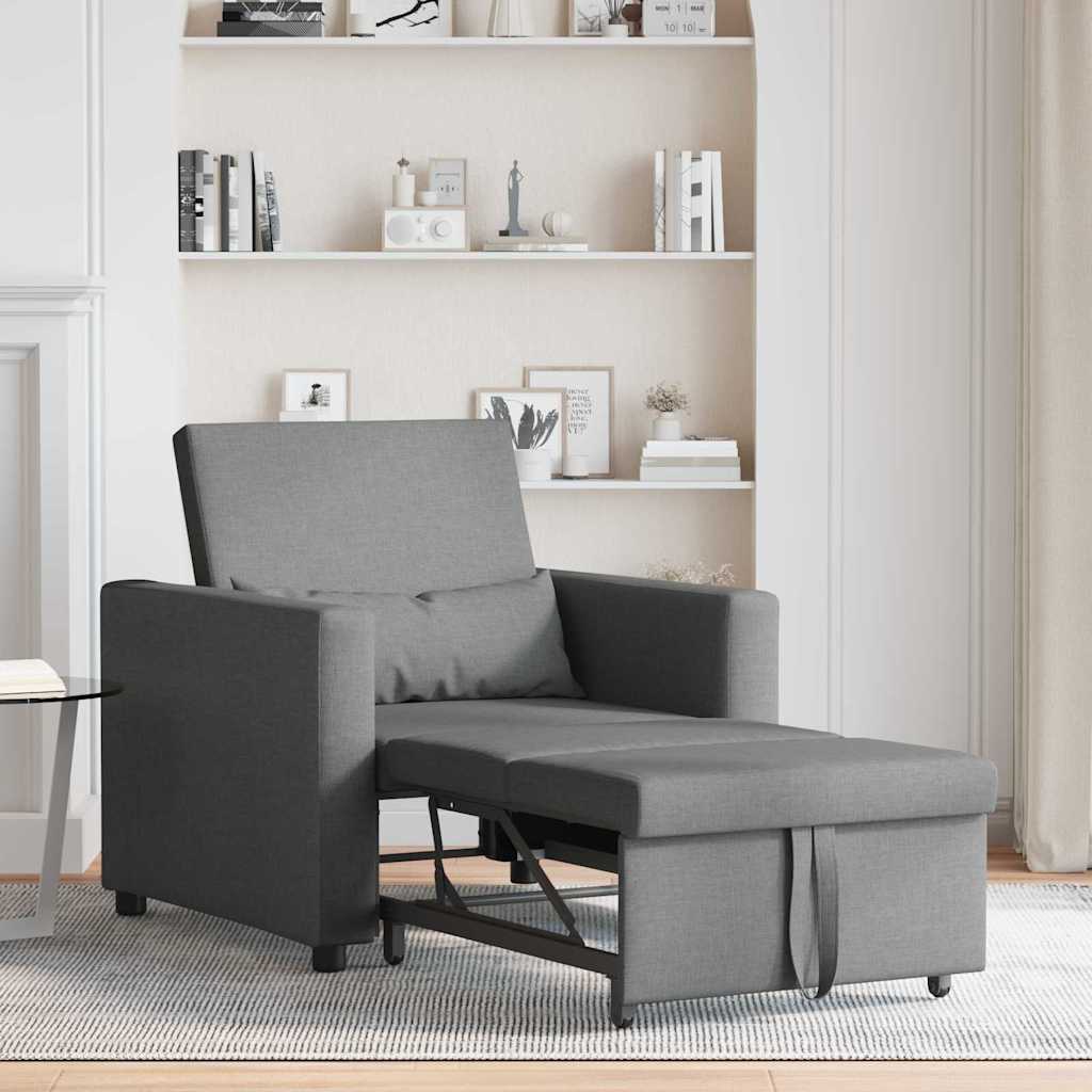 Enkelt Sofa Seng med hjul Mørkegrå 90 x 165 x 87 cm Stof