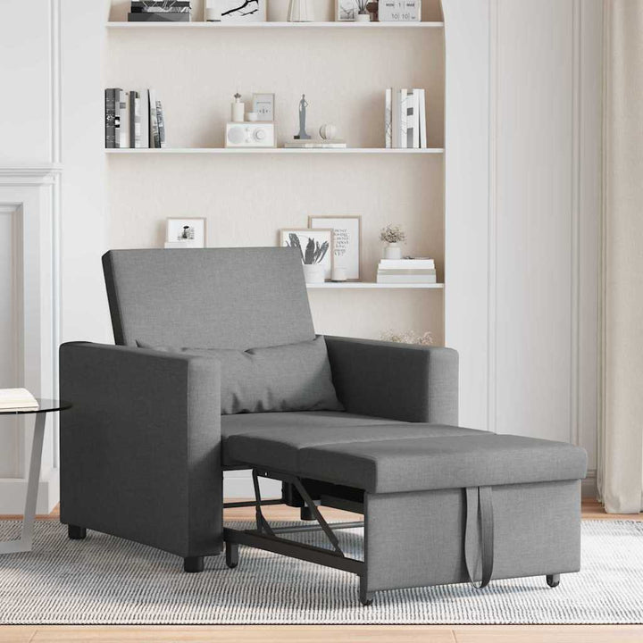 Enkelt Sofa Seng med hjul Mørkegrå 90 x 165 x 87 cm Stof