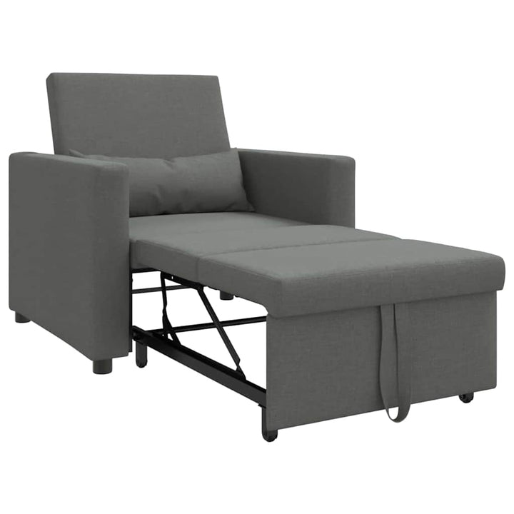Enkelt Sofa Seng med hjul Mørkegrå 90 x 165 x 87 cm Stof