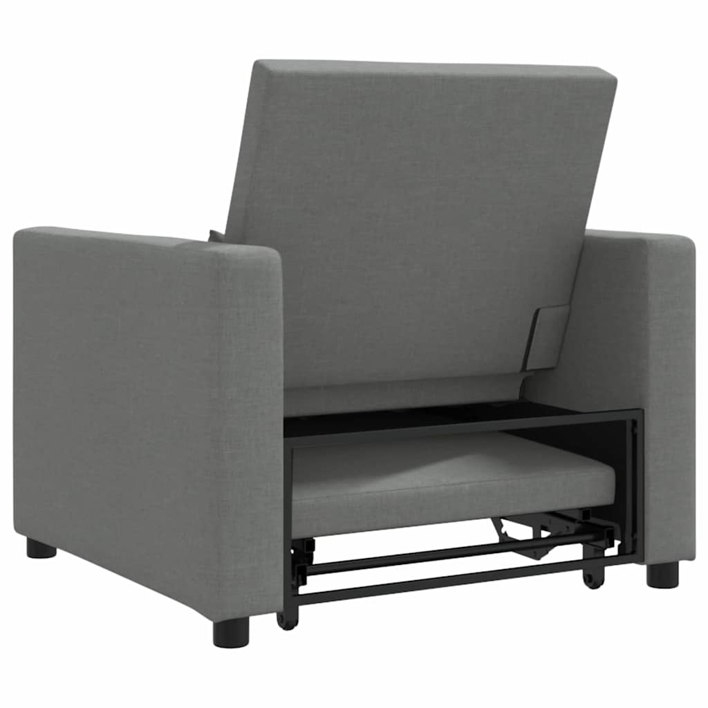 Enkelt Sofa Seng med hjul Mørkegrå 90 x 165 x 87 cm Stof