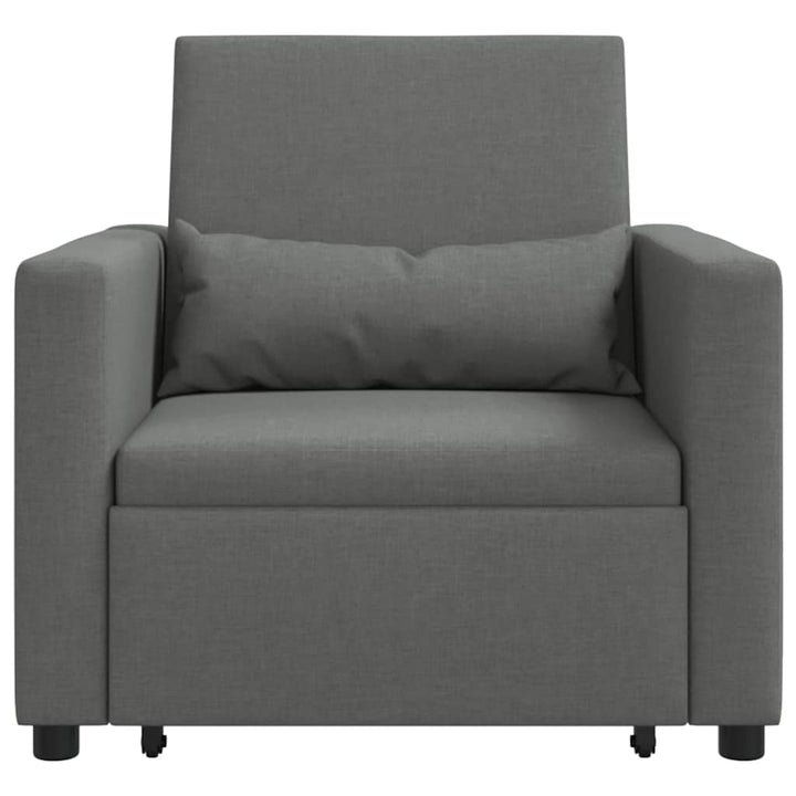 Enkelt Sofa Seng med hjul Mørkegrå 90 x 165 x 87 cm Stof
