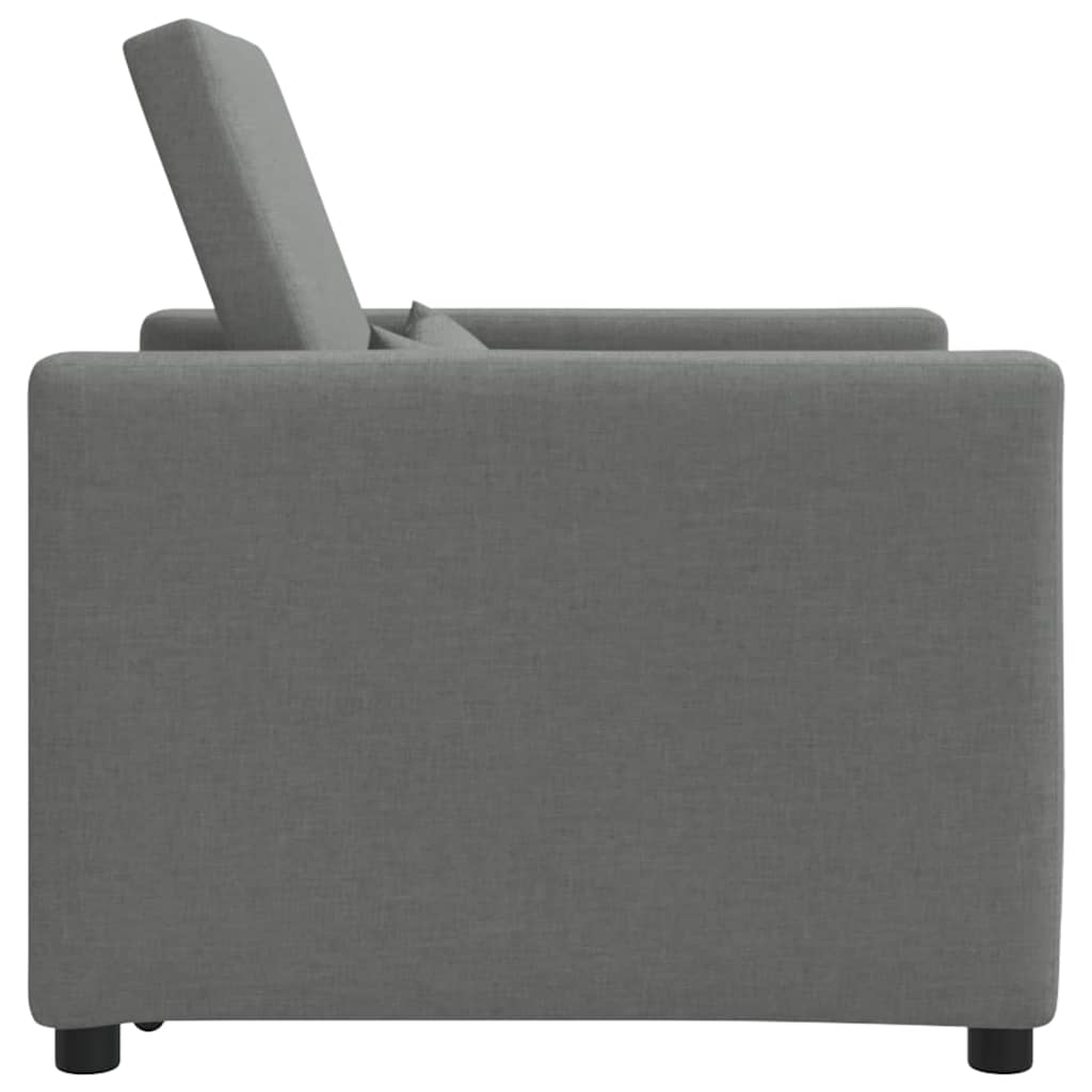Enkelt Sofa Seng med hjul Mørkegrå 90 x 165 x 87 cm Stof
