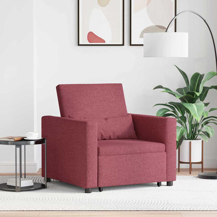 Enkelt Sofa Seng med hjul Vinrød 90 x 165 x 87 cm Stof