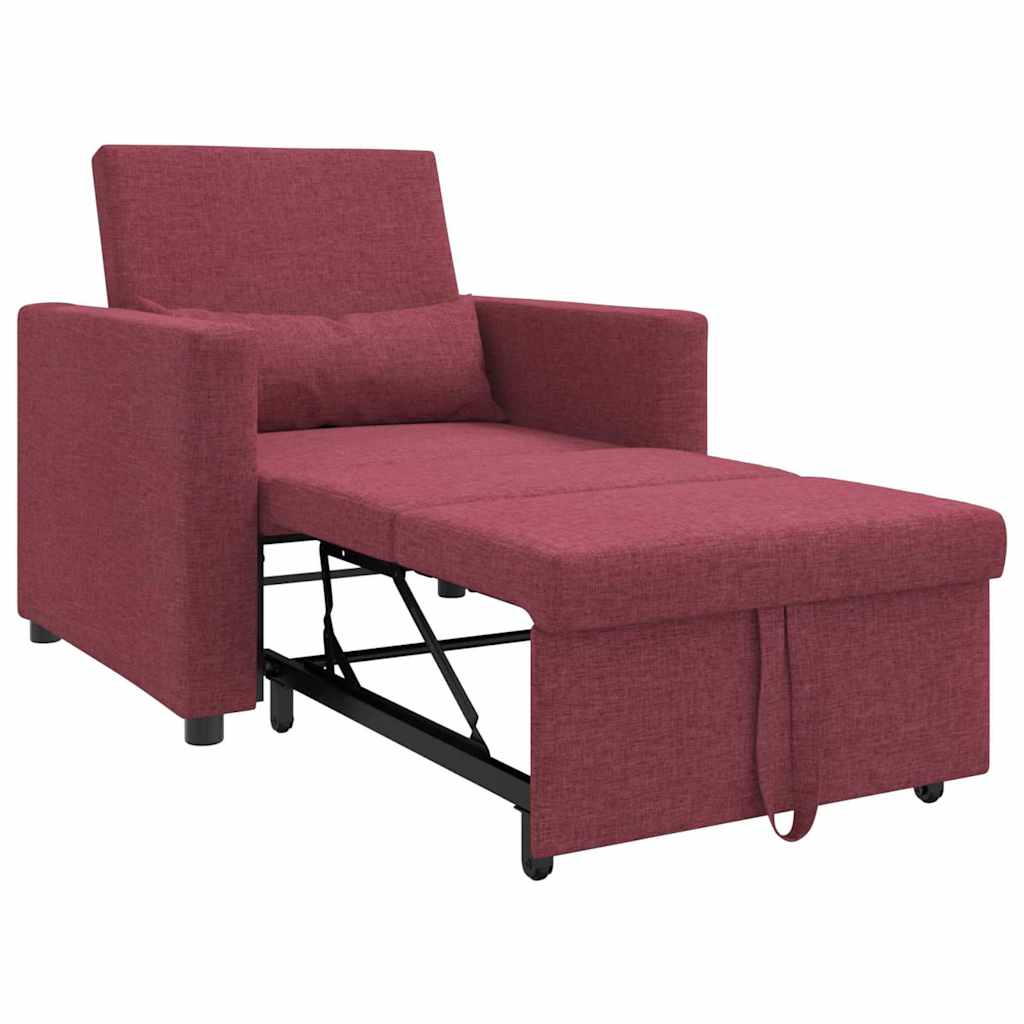 Enkelt Sofa Seng med hjul Vinrød 90 x 165 x 87 cm Stof