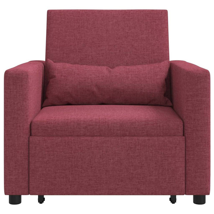 Enkelt Sofa Seng med hjul Vinrød 90 x 165 x 87 cm Stof