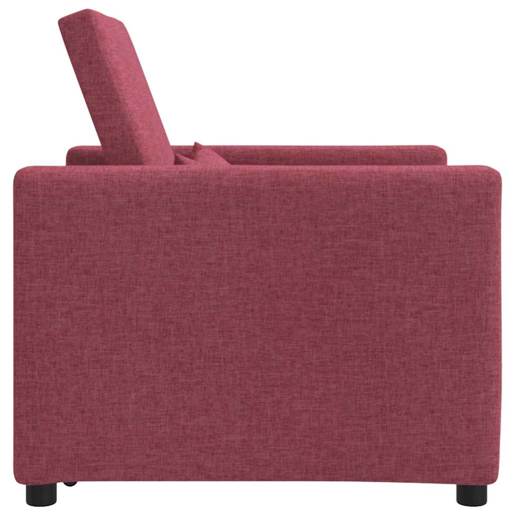 Enkelt Sofa Seng med hjul Vinrød 90 x 165 x 87 cm Stof