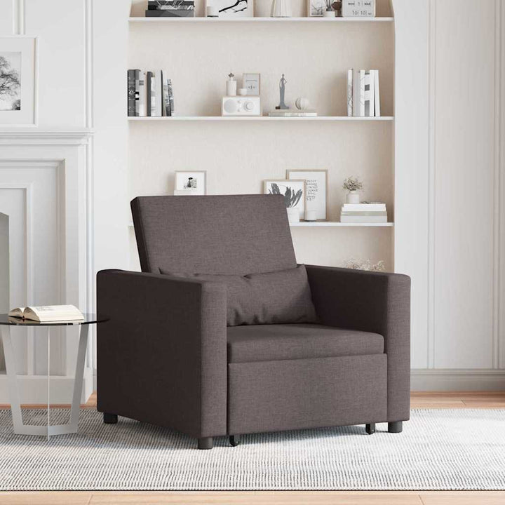 Enkelt Sofa Seng med hjul Mørkebrun 90 x 165 x 87 cm Stof