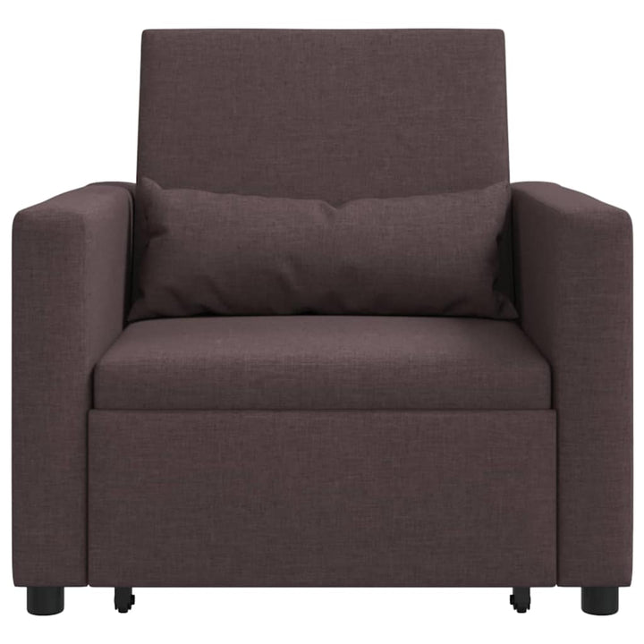 Enkelt Sofa Seng med hjul Mørkebrun 90 x 165 x 87 cm Stof
