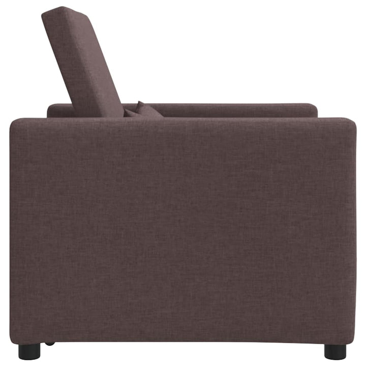 Enkelt Sofa Seng med hjul Mørkebrun 90 x 165 x 87 cm Stof