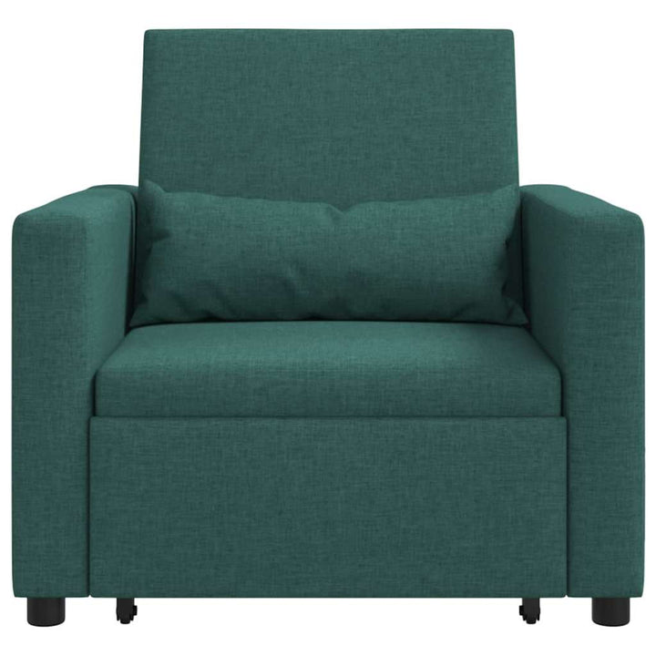 Enkelt Sofa Seng med hjul Mørkegrøn 90 x 165 x 87 cm Stof