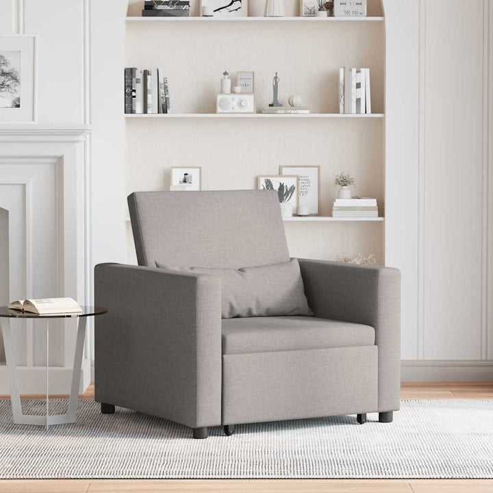 Enkelt Sofa Seng med hjul Gråbrun 90 x 165 x 87 cm Stof