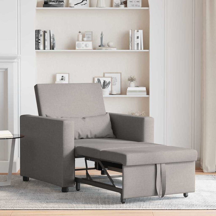 Enkelt Sofa Seng med hjul Gråbrun 90 x 165 x 87 cm Stof