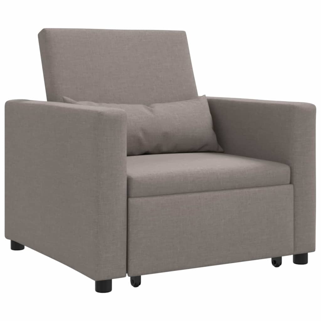 Enkelt Sofa Seng med hjul Gråbrun 90 x 165 x 87 cm Stof