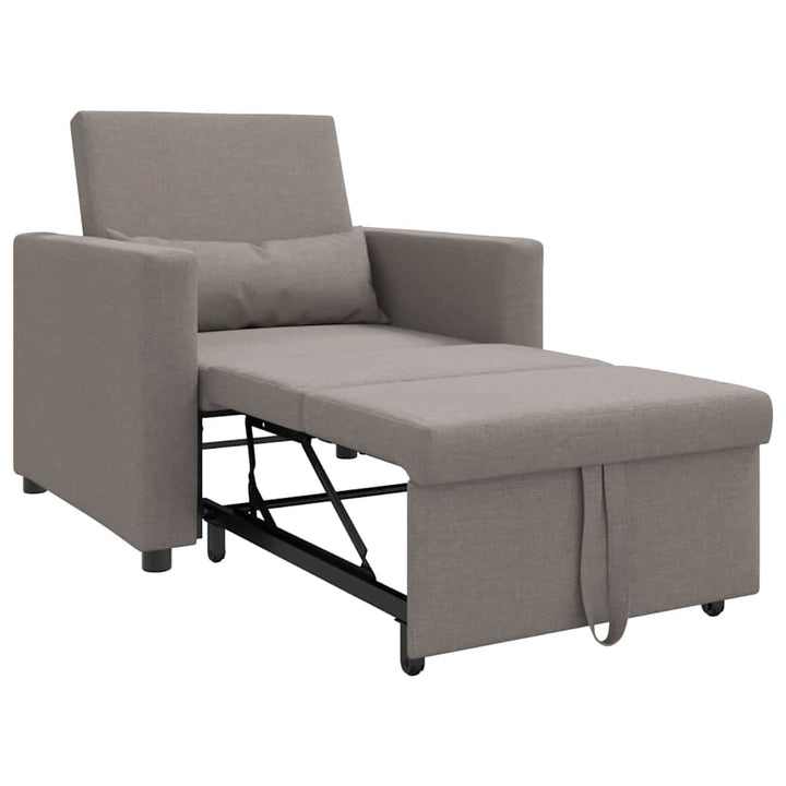 Enkelt Sofa Seng med hjul Gråbrun 90 x 165 x 87 cm Stof