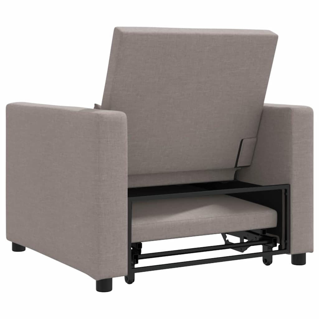 Enkelt Sofa Seng med hjul Gråbrun 90 x 165 x 87 cm Stof