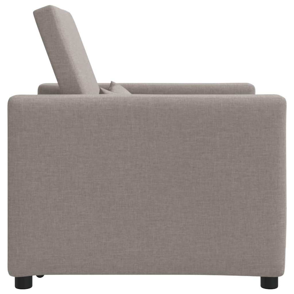 Enkelt Sofa Seng med hjul Gråbrun 90 x 165 x 87 cm Stof