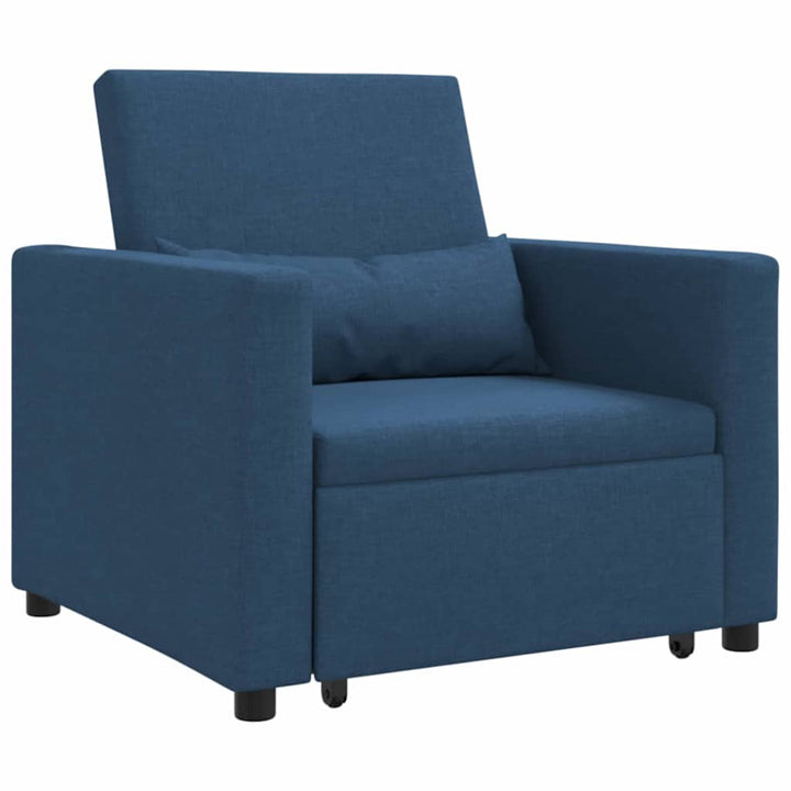 Enkelt Sofa Seng med hjul Blå 90 x 165 x 87 cm Stof