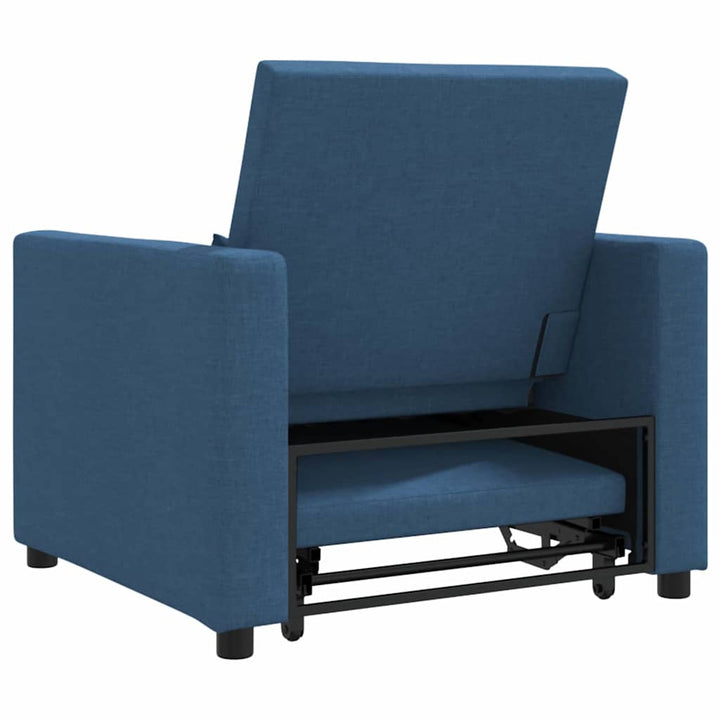 Enkelt Sofa Seng med hjul Blå 90 x 165 x 87 cm Stof