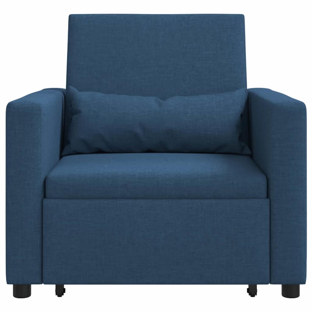 Enkelt Sofa Seng med hjul Blå 90 x 165 x 87 cm Stof