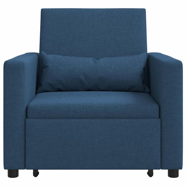 Enkelt Sofa Seng med hjul Blå 90 x 165 x 87 cm Stof