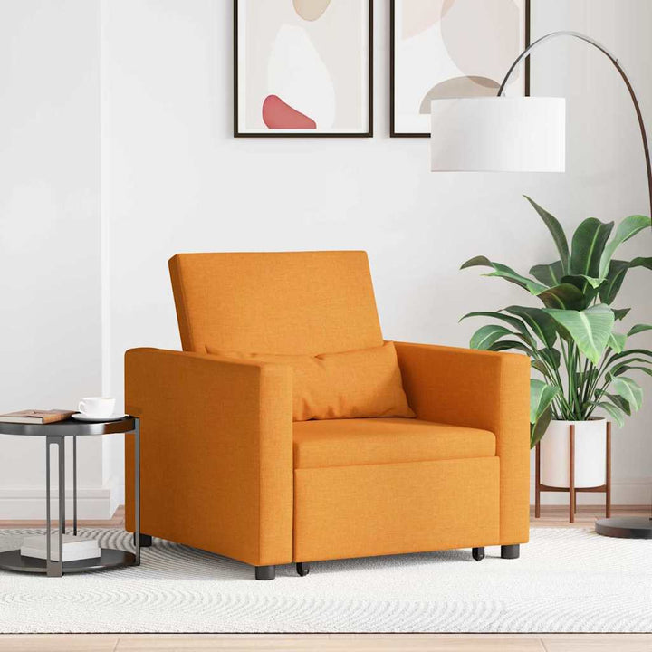 Enkelt Sofa Seng med hjul Mørkegul 90 x 165 x 87 cm Stof