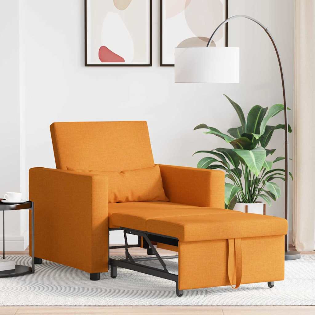 Enkelt Sofa Seng med hjul Mørkegul 90 x 165 x 87 cm Stof