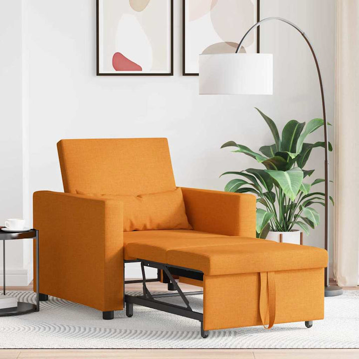 Enkelt Sofa Seng med hjul Mørkegul 90 x 165 x 87 cm Stof