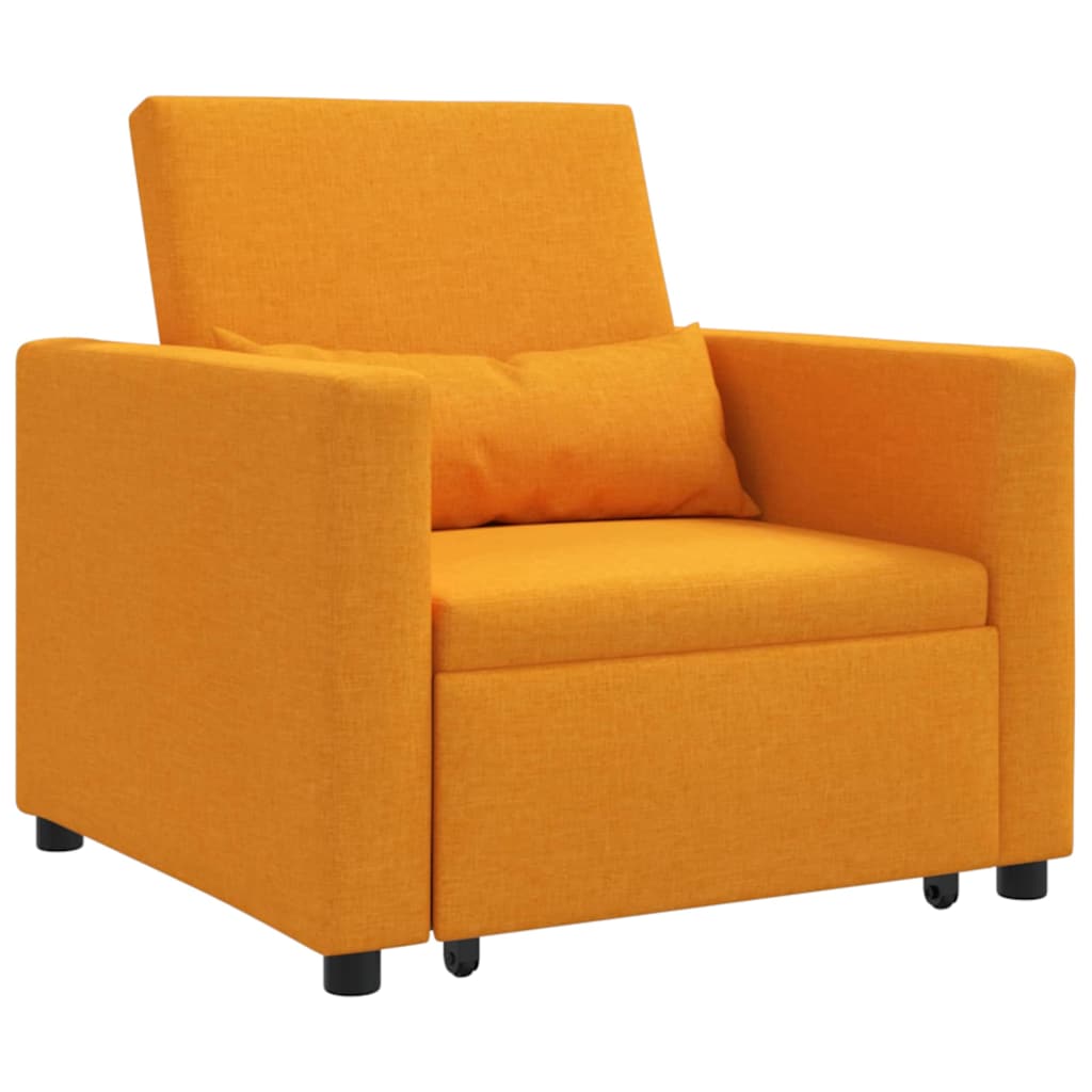 Enkelt Sofa Seng med hjul Mørkegul 90 x 165 x 87 cm Stof