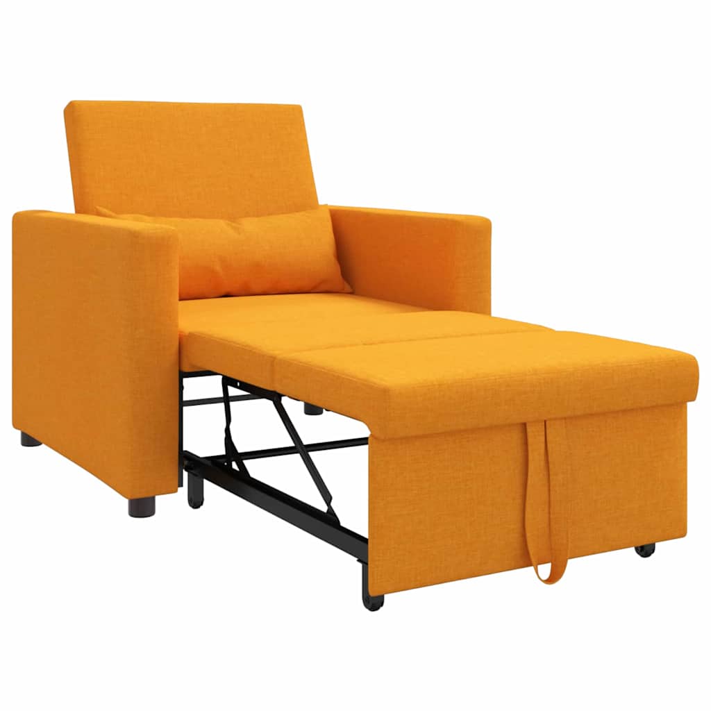 Enkelt Sofa Seng med hjul Mørkegul 90 x 165 x 87 cm Stof