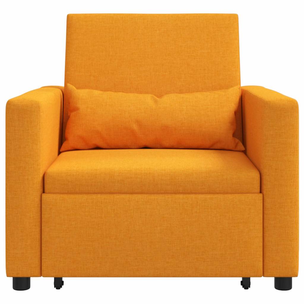 Enkelt Sofa Seng med hjul Mørkegul 90 x 165 x 87 cm Stof