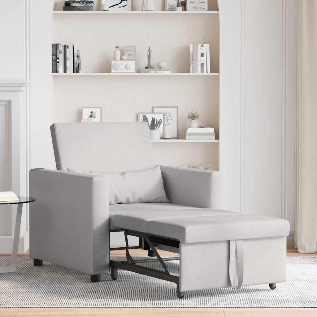 Enkelt Sofa Seng med hjul Sky grey 90 x 165 x 87 cm Stof