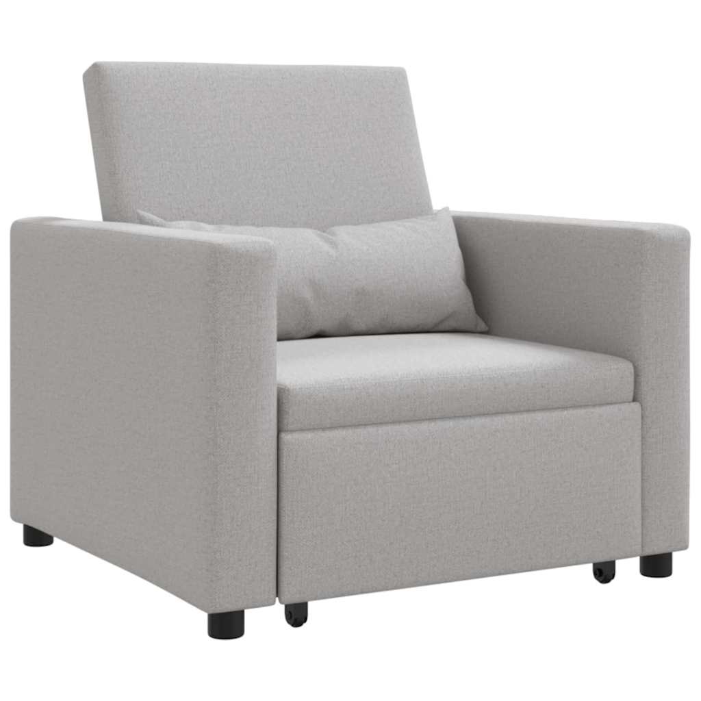 Enkelt Sofa Seng med hjul Sky grey 90 x 165 x 87 cm Stof