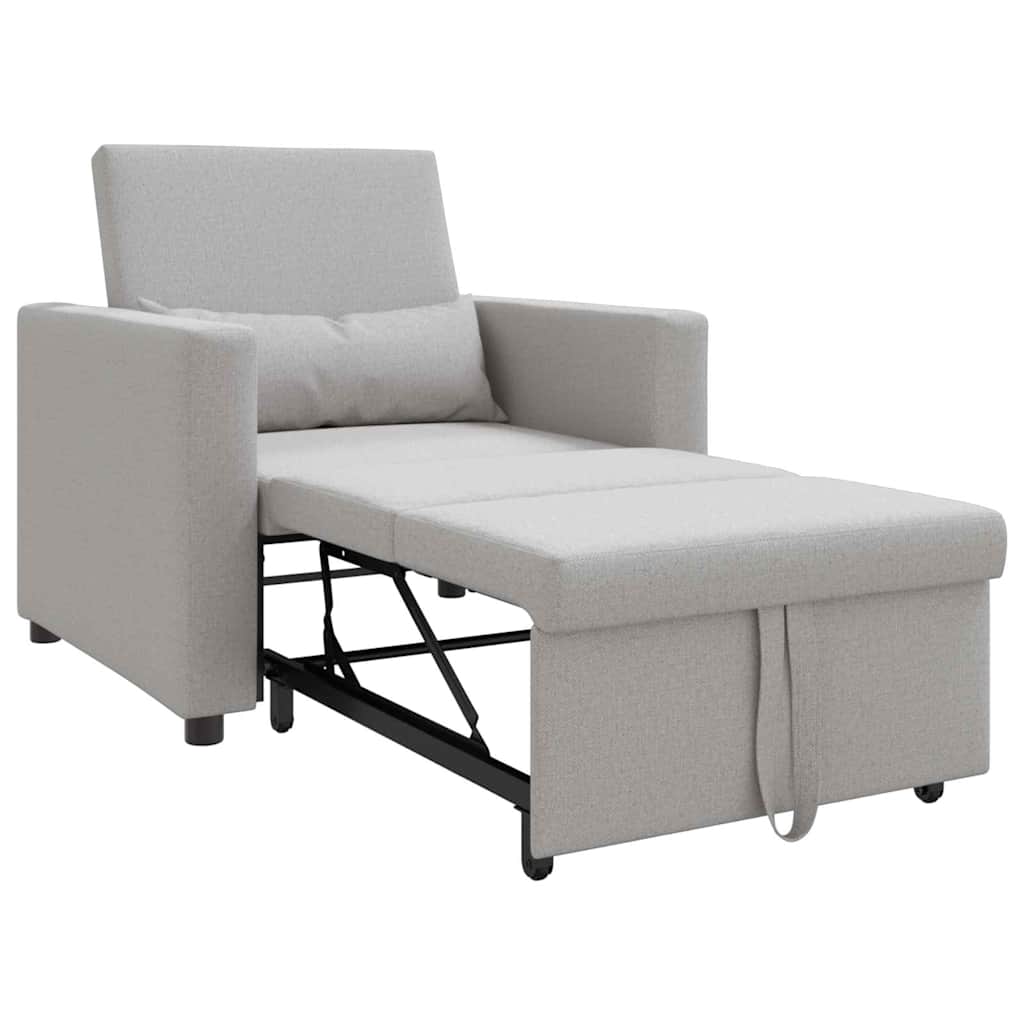 Enkelt Sofa Seng med hjul Sky grey 90 x 165 x 87 cm Stof