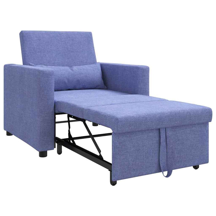 Enkelt Sofa Seng med hjul Jeans Blå 90 x 165 x 87 cm Stof