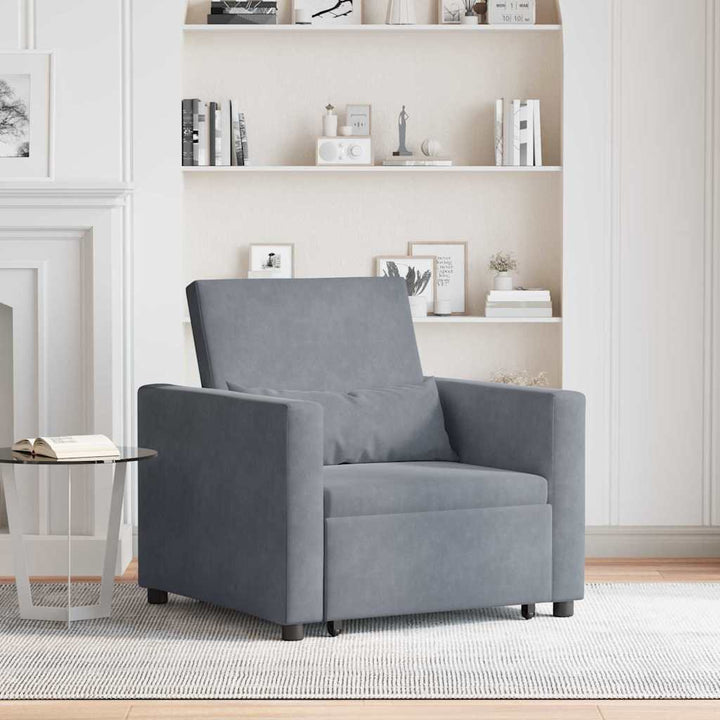 Enkelt Sofa Seng med hjul Mørkegrå 90 x 165 x 87 cm Fløjl
