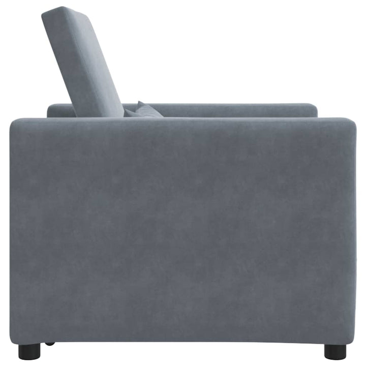 Enkelt Sofa Seng med hjul Mørkegrå 90 x 165 x 87 cm Fløjl