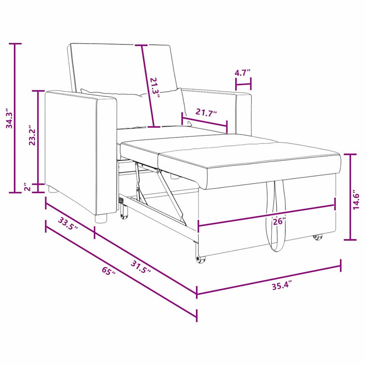 Enkelt Sofa Seng med hjul Sort 90 x 165 x 87 cm Fløjl