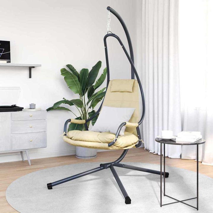 Hængende æggestol Beige 94 x 107 x 196.5 cm Stål