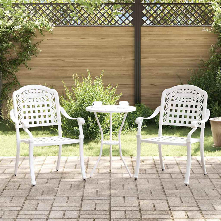 Have Stol 2 pcs Hvid 55 x 56.5 x 91cm Aluminium