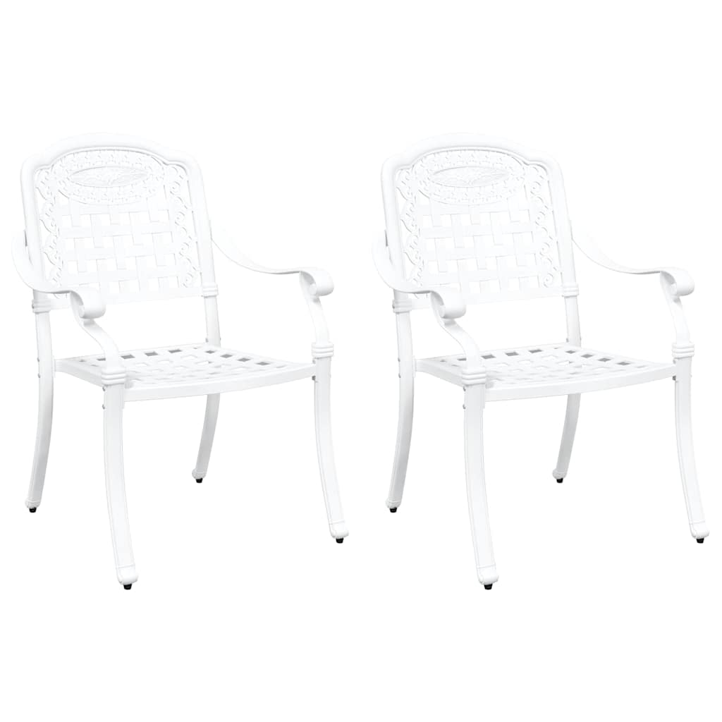 Have Stol 2 pcs Hvid 55 x 56.5 x 91cm Aluminium