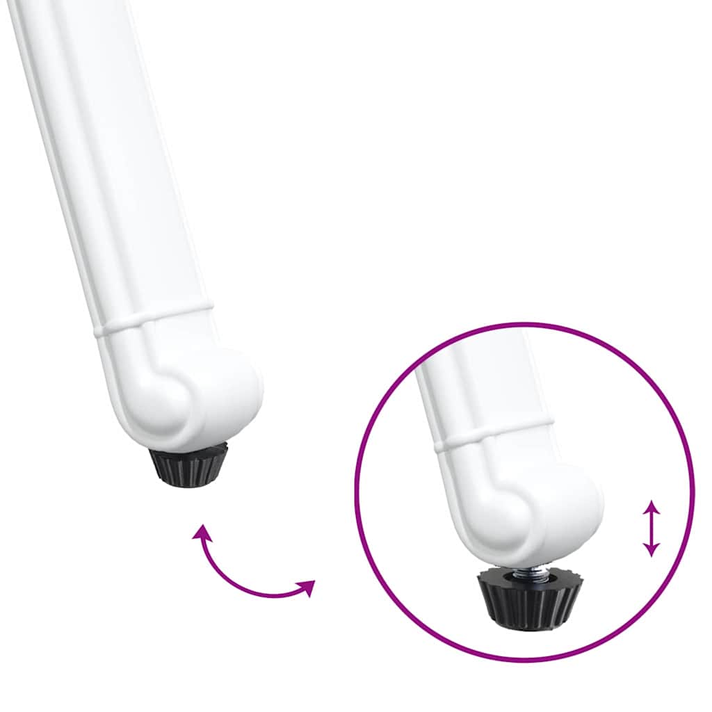 Have Stol 2 pcs Hvid 55 x 56.5 x 91cm Aluminium